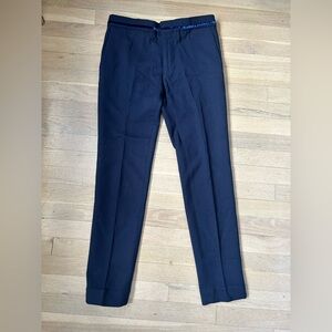 Haider Ackermann Navy Slim Dress Trousers